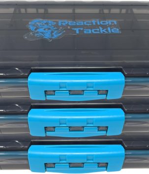 Reaction Tackle Ultimate Tackle Box Trays: Boxes to Organize and Store in Your Fishing Tackle Bag! for Anglers on The Go - 3600 Tackle Tray and 3700 Tackle Trays - 3-Clip Waterproof Tray