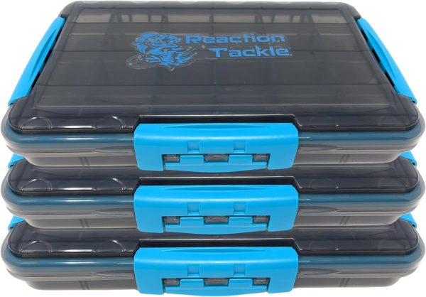 Reaction Tackle Ultimate Tackle Box Trays: Boxes to Organize and Store in Your Fishing Tackle Bag! for Anglers on The Go - 3600 Tackle Tray and 3700 Tackle Trays - 3-Clip Waterproof Tray