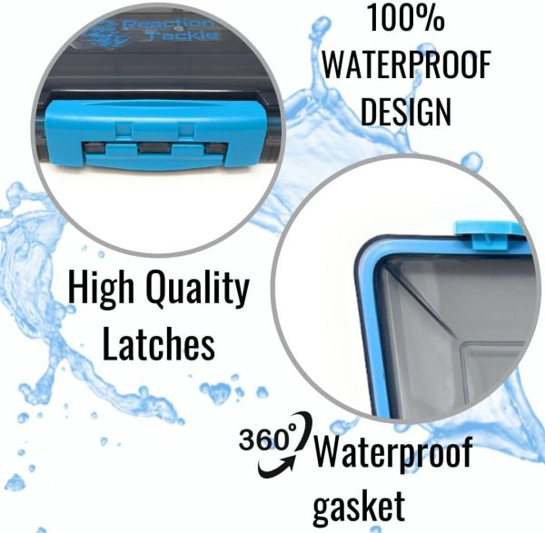 Reaction Tackle Ultimate Tackle Box Trays: Boxes to Organize and Store in Your Fishing Tackle Bag! for Anglers on The Go - 3600 Tackle Tray and 3700 Tackle Trays - 3-Clip Waterproof Tray - Image 2