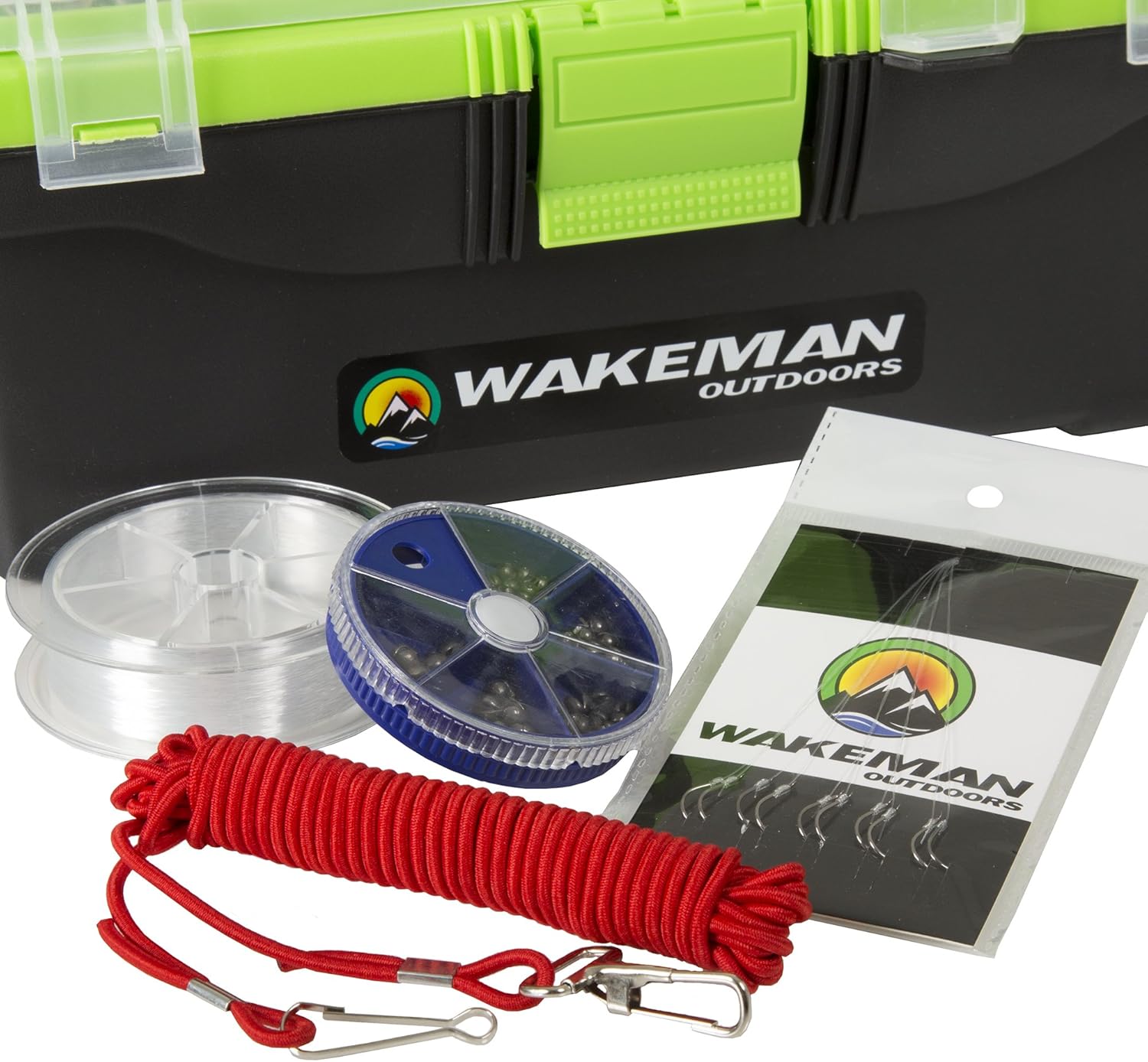 Wakeman 55-Piece Fishing Tackle Set - Tackle Box Includes Sinkers, Hooks, Lures, Bobbers, Swivels, Fishing Line, and More - Fishing Gear (Pink) - Image 4