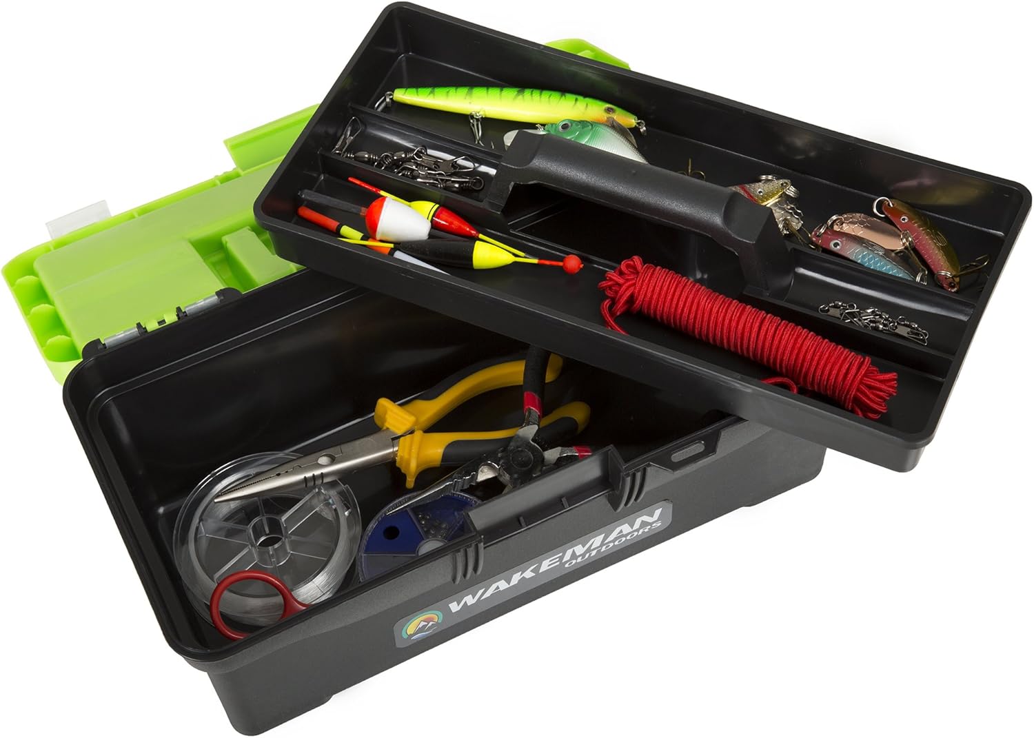 Wakeman 55-Piece Fishing Tackle Set - Tackle Box Includes Sinkers, Hooks, Lures, Bobbers, Swivels, Fishing Line, and More - Fishing Gear (Pink) - Image 5