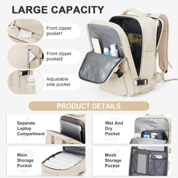 Large Travel Backpack Carry on Flight Approved Laptop Work Business Backpack for Women Men Mochila de Viaje - Image 9