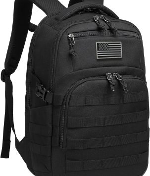 Wotony Military tactical backpack, backpack for men black small tactical assault bag
